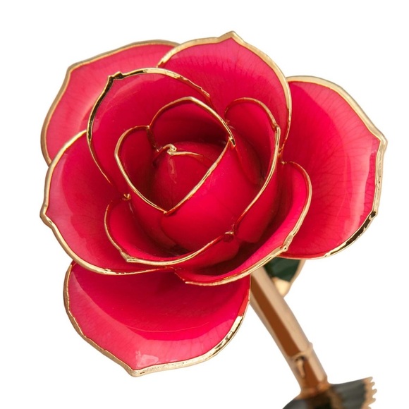 Sweet 16 Pink Valentines Day 24KT Gold Dipped Rose - Picture 1 of 2